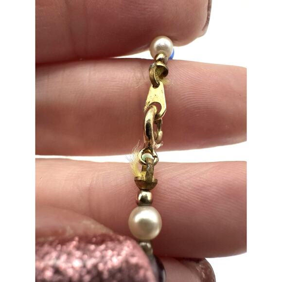VINTAGE 1970'S FAUX PEARL & MULTI-COLOR BEAD STRAND NECKLACE! - Picture 5 of 6